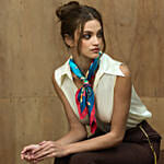 Silk Luxury Scarf Emirati Dhow from Lumena Maison 65 x 65 cm