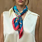 Silk Luxury Scarf Emirati Dhow from Lumena Maison 100 x 100 cm