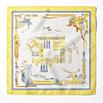 Silk Luxury Scarf Story of Emirati Heritage from Lumena Maison 65 x 65 cm