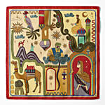 Silk Luxury Scarf Arabian Nights from Lumena Maison 65 x 65 cm