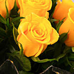 Luxury Led Yellow Roses Gift Bouquet