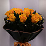 Luxury Led Yellow Roses Gift Bouquet