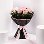 Luxury Led Pink Roses Gift Bouquet