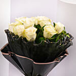 Luxury Led White Roses Gift Bouquet