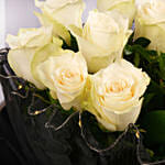 Luxury Led White Roses Gift Bouquet