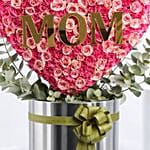 باقة ورد شكل قلب هدية للأم