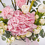 Pink Hydrangea Mothers Day Flower Arrangement In Vase