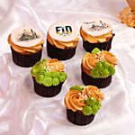 6 Eid Mubarak Cupcakes
