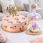 Moms Magical Rose Dome With Cake