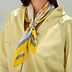 Silk Luxury Scarf Story of Emirati Heritage from Lumena Maison 100 x 100 cm