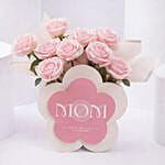 Pink Roses Arrangement For Mom