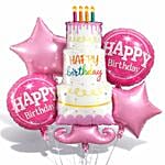 Happy Birthday Cake Balloon Set