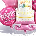 Happy Birthday Cake Balloon Set