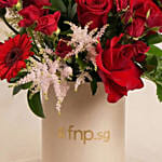 Luxury Red Roses And Gerberas Flower Box Gift