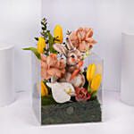 Bunny Glass Flower Box