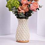 Elegant Peach Bloom Vase