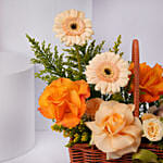 Bunny Peach Floral Basket