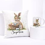 Easter Bunny Cushion And Mug Set
