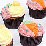 Easter Charm Red Velvet Cupcakes