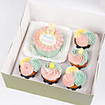 Easter Vanilla Cupcake and Bento Cake Set
