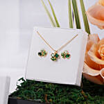 Caroline Svedbom Swarovski Crystals Majestic Green Jewllery Set