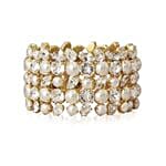 Caroline svedbom Swarovski Pearl Crystal Cuff Bracelet