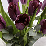 Luxury Purple Tulips In Pink Box