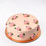 ورد دائم بنفسجي للأم مع كيك بتلات السعادة