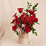 Luxury Red Roses And Gerberas Flower Box Gift