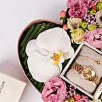 Michael Kors Watch And Jewel Heart Gift Box for Her