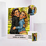 Happiness is Where My Sister Is Caricature and Mug Set