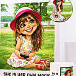 She is Her Own Magic Caricature and Mug Set
