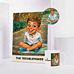 The Troublemaker Caricature and Mug Set
