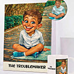 The Troublemaker Caricature and Mug Set