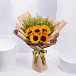 Ravishing Sunflowers Beautifully Tied Bouquet