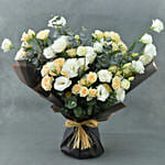 باقة ورد بيبي جوري أبيض و ليزيانثوس