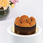 مزهرية ورود مع كيك تيراميسو