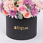Elegant Flower Arrangement in a Black Box