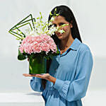 فازة ورد رقة القرنفل و الأوركيد