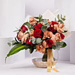 Timeless Rose Arrangement in Glass Vase