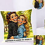 Happiness Is Where My Sister Is Cushion Mug Set