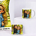 Happiness Is Where My Sister Is Cushion Mug Set