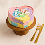 كيك هابي بيرثداي على شكل قلب