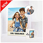 Fav Siblings Caricature and Mug Set