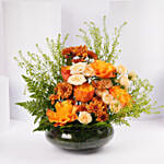 Premium Orange Flower Bowl