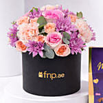Elegant Rose Black Box With Cadbury Chocolates 400g