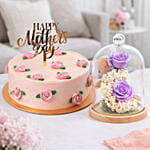 Moms Magical Rose Dome With Cake