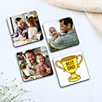 Love You Dad Personalized Fridge Magnets Set of 4