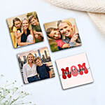 Love You Mom Personalized Fridge Magnets Set of 4
