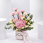 Pink Hydrangea Mothers Day Flower Arrangement In Vase